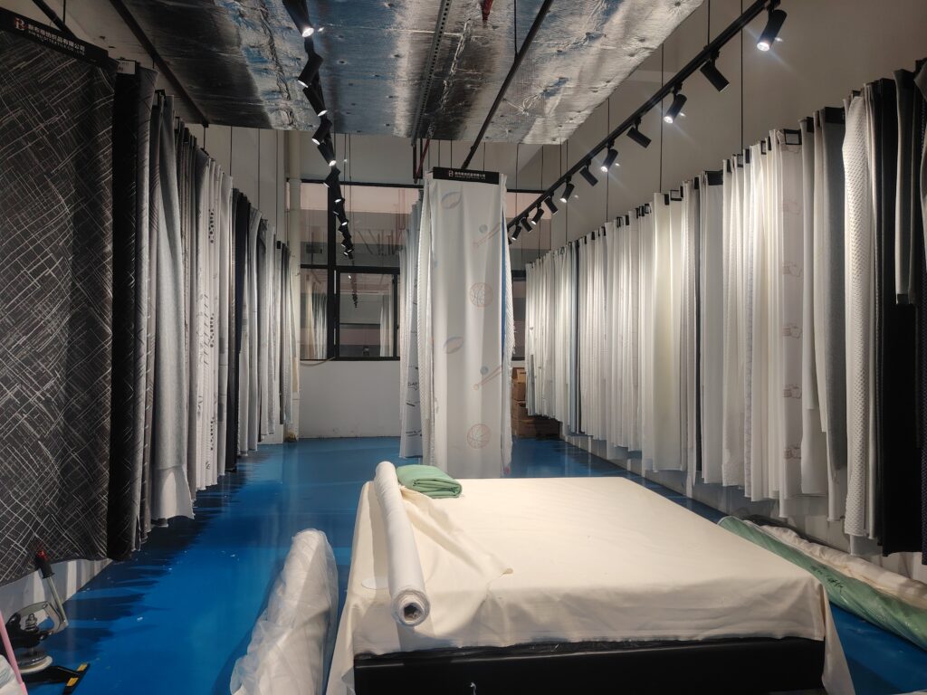 Mattress fabric display hall